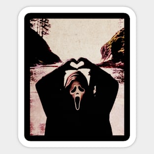love from ghostface Sticker